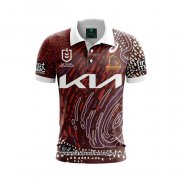 Camiseta Polo Brisbane Broncos Rugby 2024 Indigena