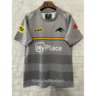 Camiseta Penrith Panthers Rugby 2025 Entrenamiento Gris